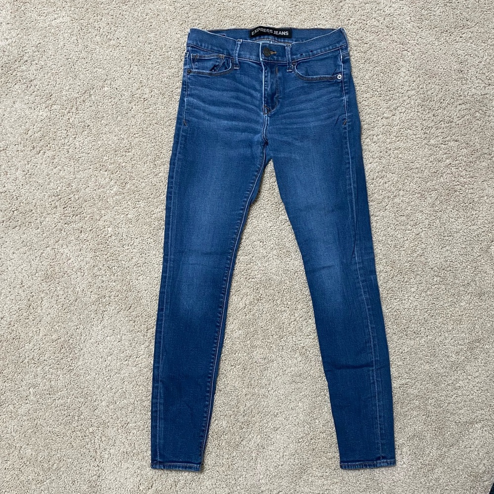 Express Jean Ultimate Stretch Legging Mid Rise size 4 - Picture 2 of 6